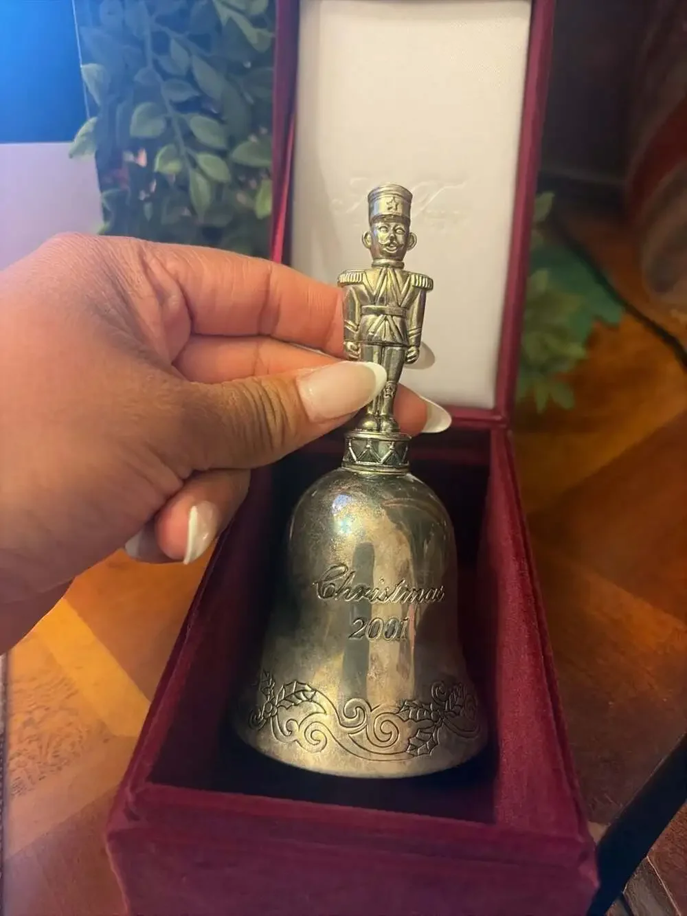 Silver Treasures by Godinger 2001 Christmas Nutcracker Soldier Silverplate Bell
